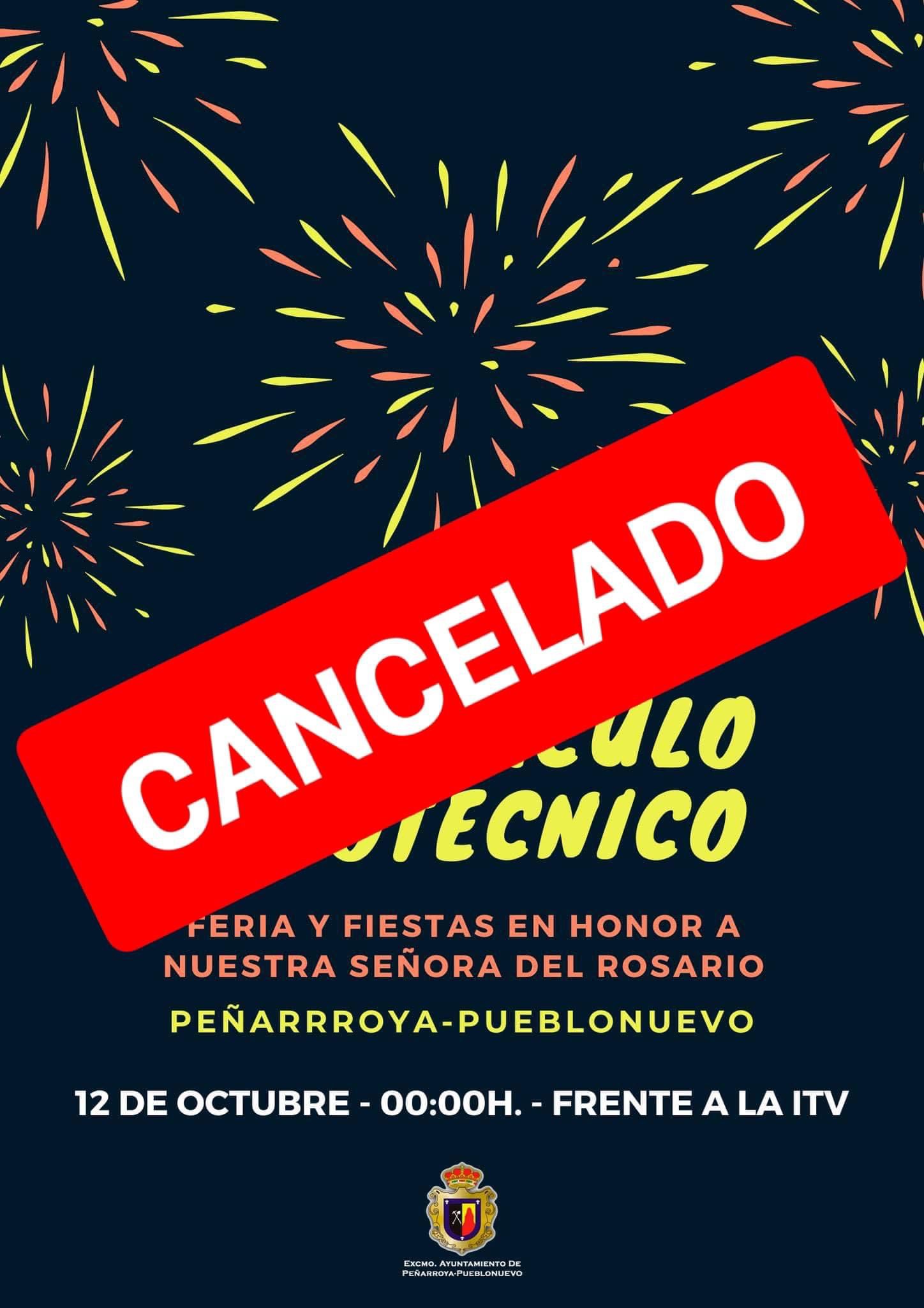 Cancelado El Espectáculo Pirotécnico